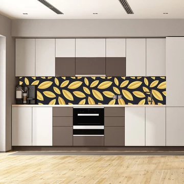 Konyhapanel arany levelek Konyhapanel arany levelek