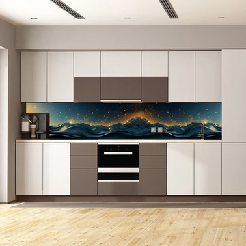 Konyhapanel aranyló hullámok Konyhapanel aranyló hullámok